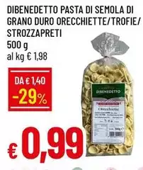Pasta Di Semola Di Grano Duro Orecchiette/Trofie/Strozzapreti