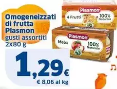 Plasmon - Omogeneizzati Di Frutta Plasmon - Omogeneizzati Di Frutta