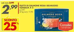 Consilia - Filetti Di Salmone Rosa Selvaggio