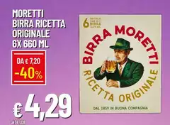 Moretti - Birra Ricetta Originale Moretti - Birra Ricetta Originale