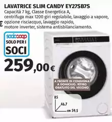 Candy - Lavatrice Slim Ey27sb7s