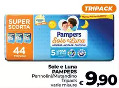 Pampers - Sole E Luna Pannolini/Mutandino Tripack