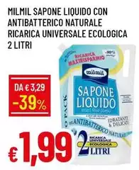 Sapone Liquido Con Antibatterico Naturale Ricarica Universale Ecologica