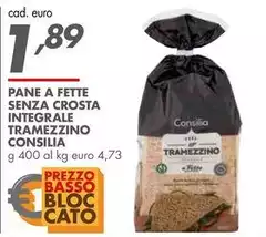 Consilia - Pane A Fette Senza Crosta Integrale Tramezzino