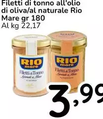 Rio Mare - Filetti Di Tonno All'olio Di Oliva/Al Naturale