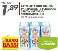Sterilgarda - Latte Alta Digeribilità Parzialmente Scremato Senza Lattosio
