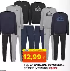 Kappa - Felpa/Pantalone Uomo M-XXL Cotone Interlock