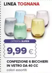 Lines - Confezione 6 Bicchieri In Vetro Da 40 Cc