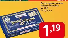 Latteria Soresina - Burro Leggermente Salato