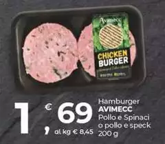 Avimecc - Hamburger Pollo E Spinaci O Pollo E Speck