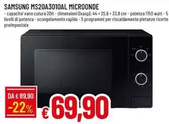 Samsung - MS20A3010AL Microonde Samsung - MS20A3010AL Microonde