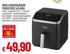 Midea - MADE 55000ADK Friggitrice Ad Aria