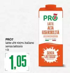 Pro7 Latte UHT 100% Italiano Senza Lattosio