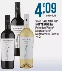 Notte rosa - Vino Salento IGP Primitivo/Fiano/ Negroamaro/Negroamaro Rosato