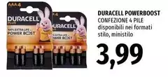 Duracell - Powerboost Confezione 4 Pile