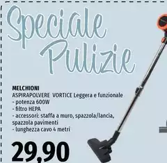 Melchioni - Aspirapolvere Vortice Leggera E Funzionale