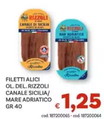 Rizzoli - Filetti Alici O. Del.  Canale Sicilia/ Mare Adriatico
