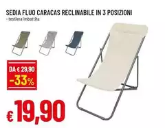 Sedia Fluo Caracas Reclinabile In 3 Posizioni 