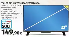 Toshiba - Tv Led 32" Hd 32wv2e63da