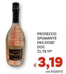 Prosecco Spumante Pas Dose'