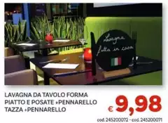 Casa - Lavagna Da Tavolo Forma Piatto E Posate + Pennarello Tazza + Pennarello