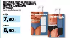 Cotonella - Confezione 2 Slip O 2 Boxer Uomo Con Elastico Parlato O Ricoperto, In Cotone Elasticizzato