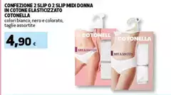 Midi - Confezione 2 Slip O 2 Slip Donna In Cotone Elasticizzato Midi - Confezione 2 Slip O 2 Slip Donna In Cotone Elasticizzato