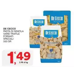 De Cecco - Pasta Di Semola Varie Trafile Formati Speciali