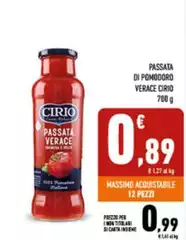 Cirio - Passata Di Pomodoro Verace