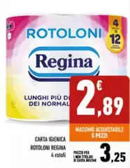 Regina - Carta Igienica Rotoloni