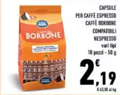 Nespresso - Capsule Per Caffe Espresso Caffe Borbone Compatibili