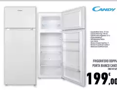 Candy - Frigorifero Doppi Porta Bianco