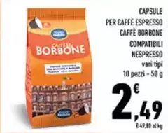 Nespresso - Capsule Per Caffe Espresso Caffe Borbone Compatibili