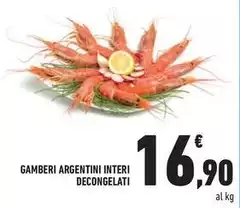Gamberi Argentini Interi Decongelati