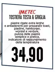 Imetec - Tostiera Tosta & Griglia