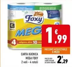 Foxy - Carta Igienica Mega