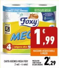 Foxy - Carta Igienica Mega