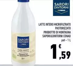 Sapori - Latte Intero Microfiltrato Pastorizzato Prodotto Di Montagna &Dintorni
