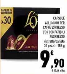 Nespresso - Capsule Alluminio Per Caffe Espresso L'or Compatibili