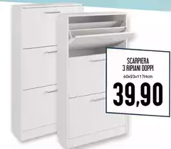 Scarpiera 3 Ripiani Doppi Scarpiera 3 Ripiani Doppi