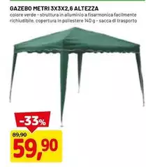 Gazebo Metri 3x3x2,6 Altezza Gazebo Metri 3x3x2,6 Altezza