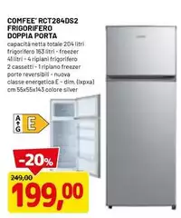 Comfeè - RCT284DS2 Frigorifero Doppia Porta