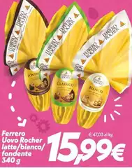 Ferrero - Uovo Rocher Latte/bianco/ Fondente Ferrero - Uovo Rocher Latte/bianco/ Fondente
