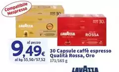 Lavazza - 30 Capsule Caffè Espresso Qualità Rossa, Oro
