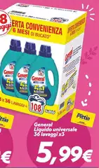 General - Liquido Universale 36 Lavaggi X3 General - Liquido Universale 36 Lavaggi X3