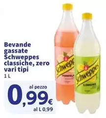Schweppes - Bevande Gassate Classiche, Zero Schweppes - Bevande Gassate Classiche, Zero
