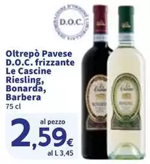 Le cascine - Oltrepò Pavese D.O.C. Frizzante Le Cascine Riesling, Bonarda, Barbera