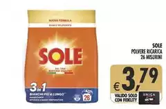 Sole - Polvere Ricarica 26 Misurini Sole - Polvere Ricarica 26 Misurini