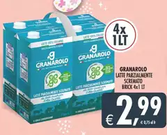 Granarolo - Latte Parzialmente Scremato Brick