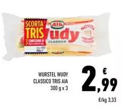 Aia - Wurstel Wudy Classico Tris